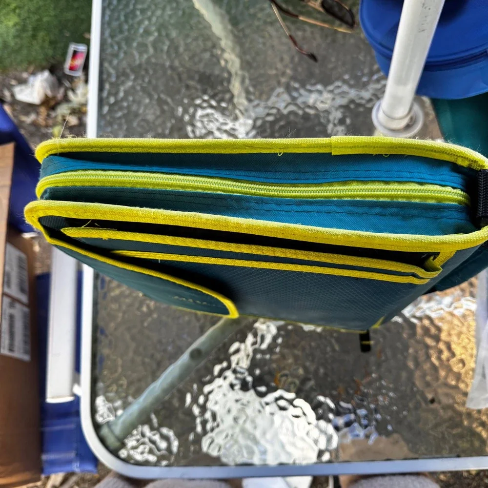 New Five Star Zipper Binder Teal Green 3 Ring Pencil Pouch Shoulder‎ Strap